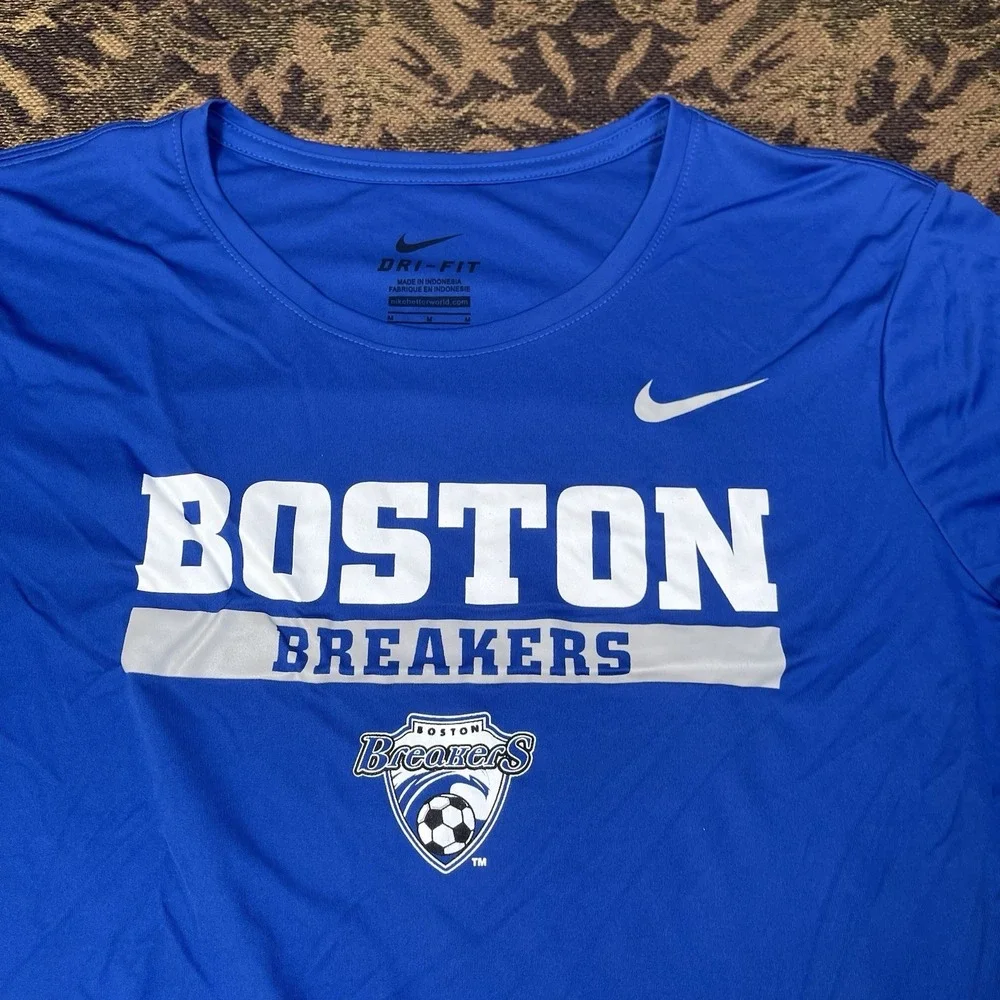 Nike Dri-FIT Boston Breakers FC NWSL Soccer women's Blue t-shirt Size Medium New